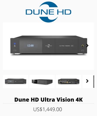 Medieafspiller Dune HD Ultra Vision 4K, Dune HD Ultra Vision 4K, Perfekt, Dune HD Ultra Vision 4K
Ny