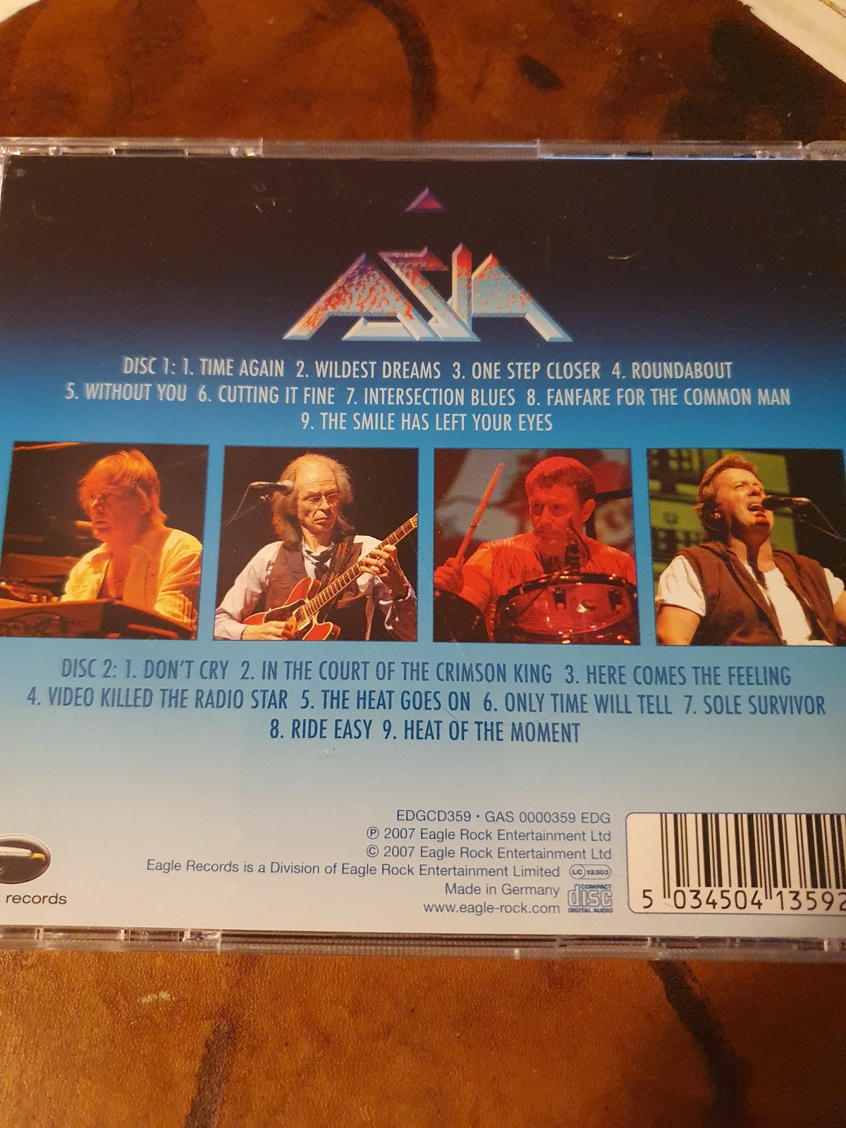 RESERVERET Asia: 2 cd Live in Tokyo, rock
