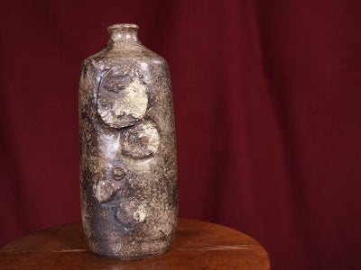 Keramik, vase, Vintage 1970s rustik vase signeret Knupfer.

keramik i retro stil fra tiden 1960'erne