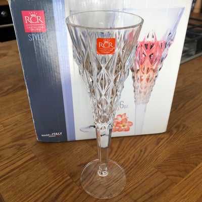 Glas, Vinglas, Italiensk, 6 stk nye Italiensk vinglas