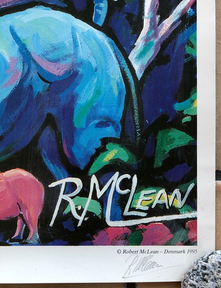 Plakat, Robert McLean, motiv: Dyr