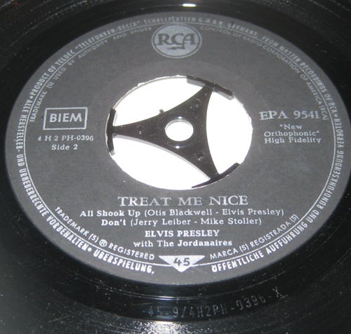 EP, Elvis Presley, Treat Me Nice