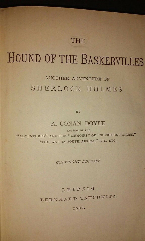 The Hound of the Baskervilles, Arthur Conan Doyle, genre: