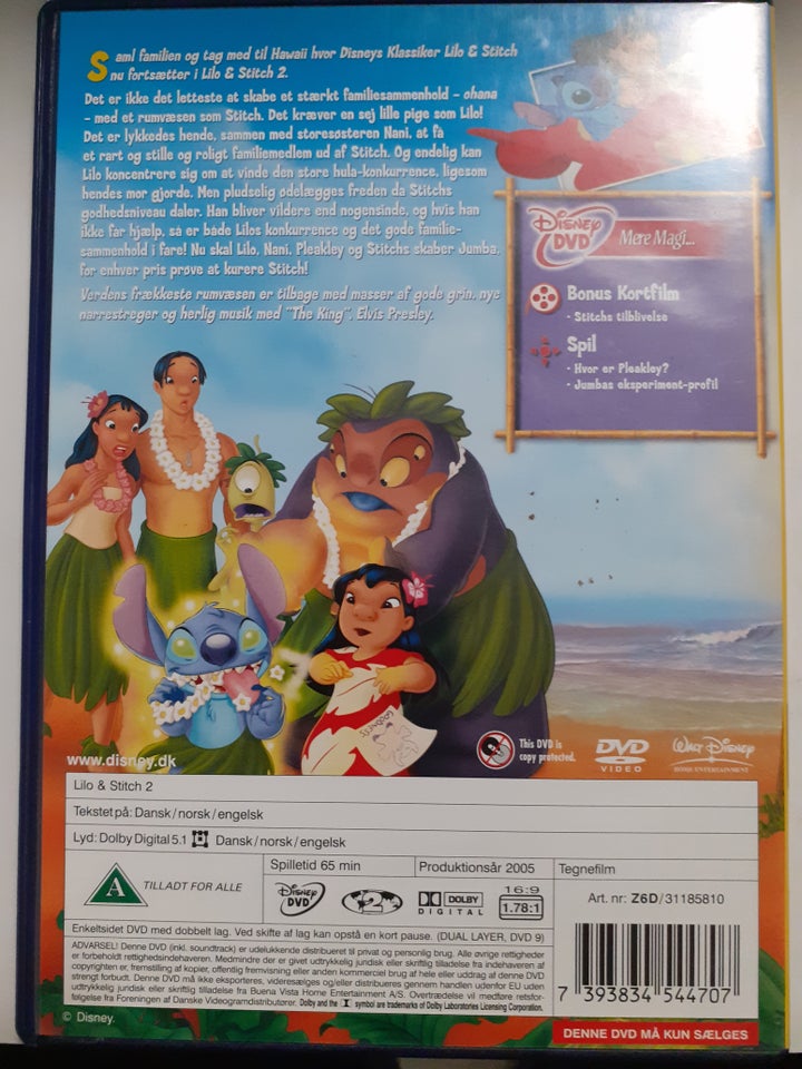 Liilo & Stitch , DVD, tegnefilm