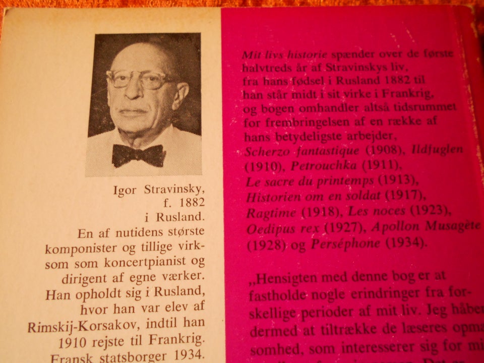 Mit livs historie, Igor Stravinsky