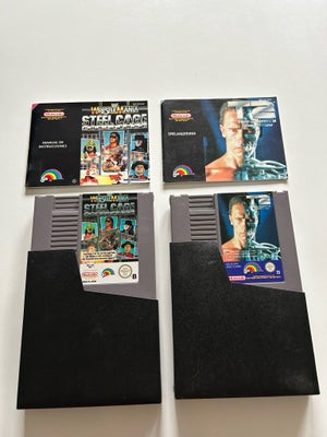 Nintendo NES, God, Double Dragon pal B fra 75 kr.
Godzilla pal B 150 kr. solgt
Terminator 2 pal B sc