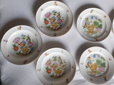 Porcelæn, Tallerkener, Thomas, Germany, Gamle fine børnetallerkener, for eksempel til påske. Med kyl