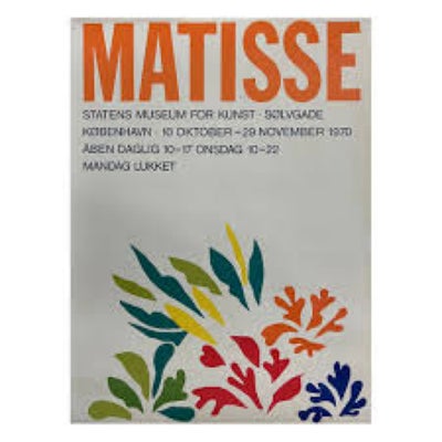 SØGER:

Søger denne plakat fra Henri Matisse udstilling på Statens Museum for Kunst 1970

