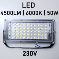 LED, NY! LED Projektør 50W / 4500LM / 6000K / IP65