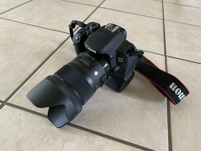 Canon, EOS 700D m. Sigma Art 35mm F1.4 objektiv  , spejlrefleks, 18 megapixels, Perfekt, Super fint 