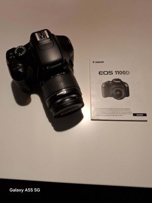 Canon, EOS 1100D, 12 megapixels, 18 - 55 x optisk zoom, Perfekt, Det rigtige start kamera med taske 