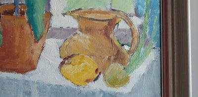 Oliemaleri, " Vilhelm Lundstrøm stil "

Maleri med kande, citron, plante mm.

Maleriet er i fin stan