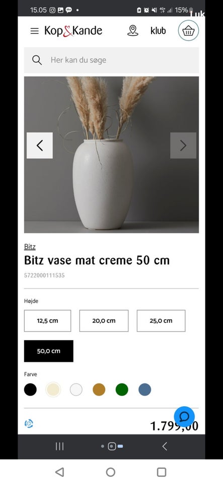 Stor Vase, BLITZ