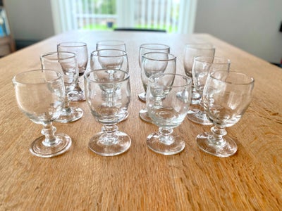 Glas, Baril Tøndeglas, Holmegaard, 12 gamle Baril Tøndeglas fra Holmegaard. Glassene fejler intet – 