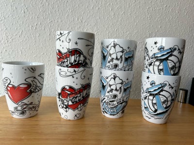 Porcelæn, Samle kopper, Meny termo kopper, - Artwork by Alexander Hasnaoui: 

Sender gerne for køber