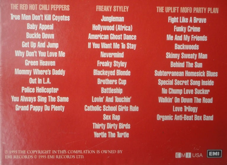 RED HOT CHILLI PEPPERS : CD BOX SÆT , rock
