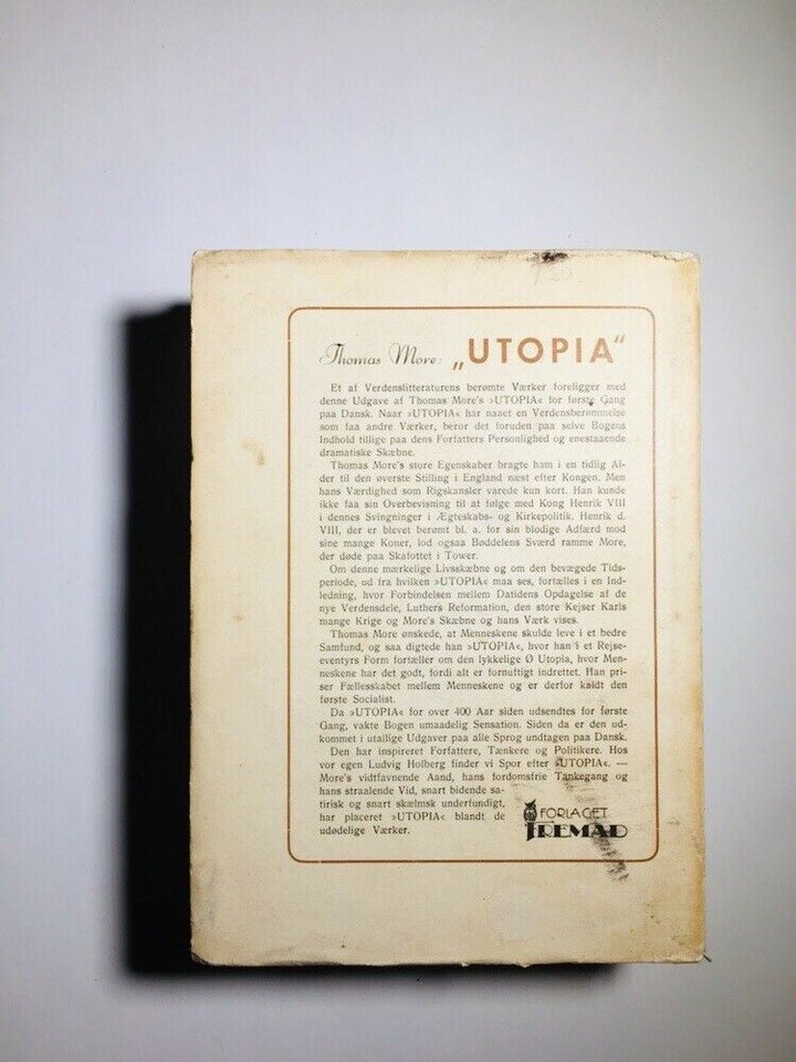 Utopia, Thomas More, emne: filosofi
