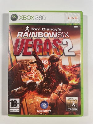 Rainbow Six, New Vegas 2, Xbox 360, Rainbow Six, New Vegas 2.

Uden manual.

Kan spilles på; 
Xbox 3