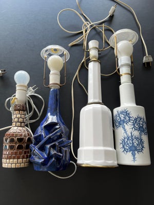 Lampe, Royal Copenhagen, 4 lamper sælges samlet for 1100kr. 

1 Royal Copenhagen Fog&Mørup tidsell l