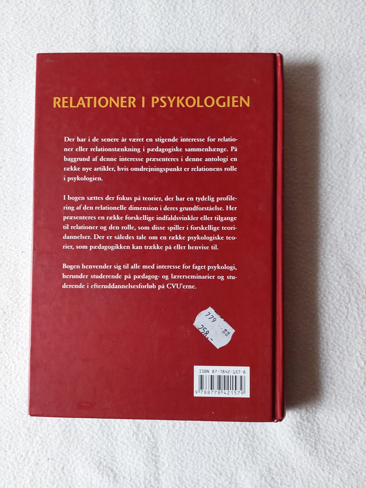 Relationer i Psykologien , Tom Ritchie, år 2005