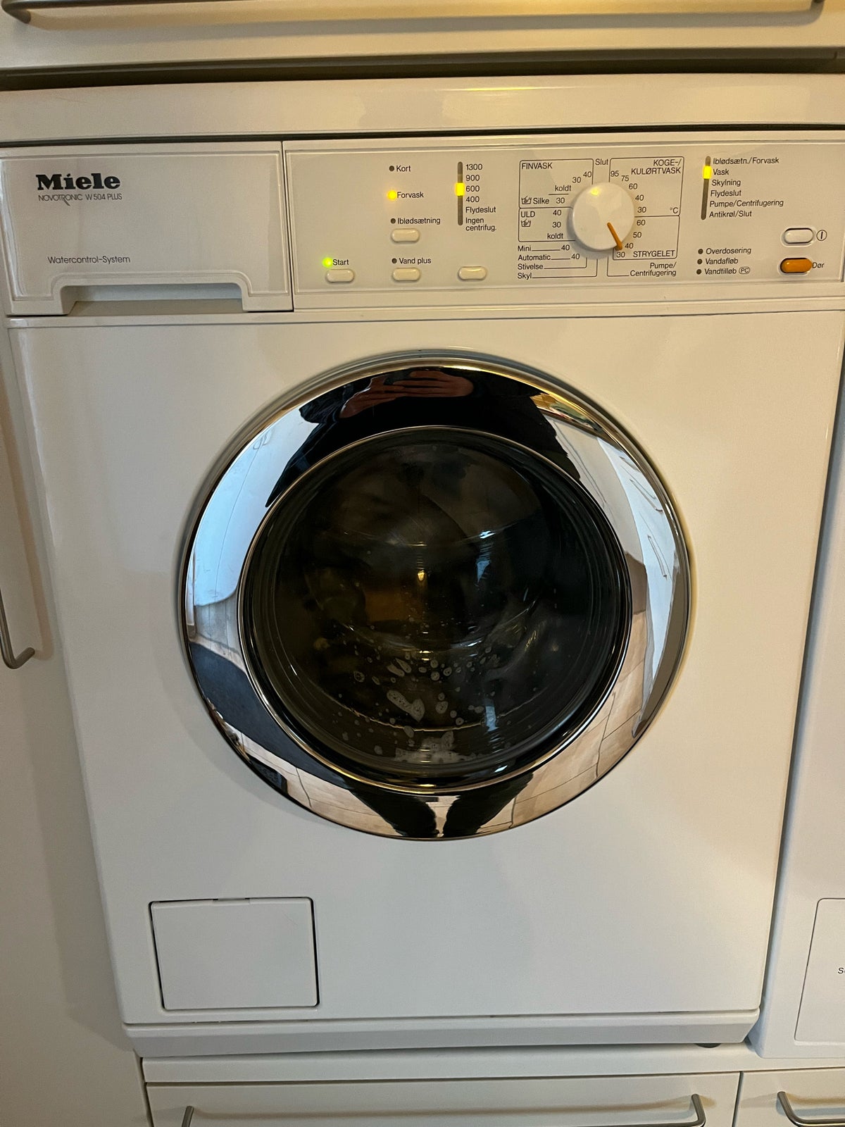 Miele vaskemaskine, Novotronic W504 Plus, frontbetjent