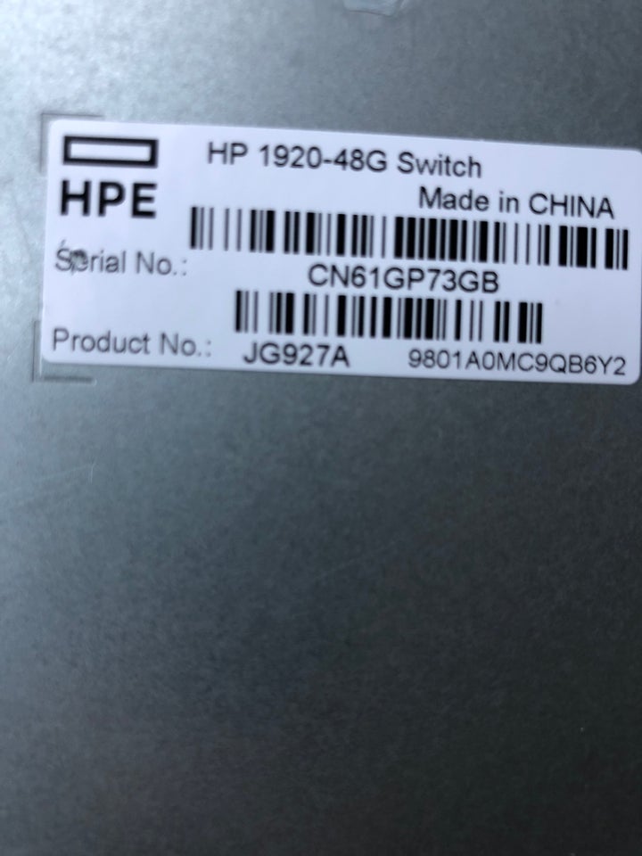 Switch, HP Hewlett Packard, God