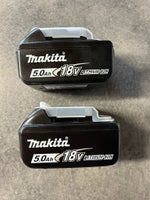 Akku-batteri, Makita 5,0ah batterier