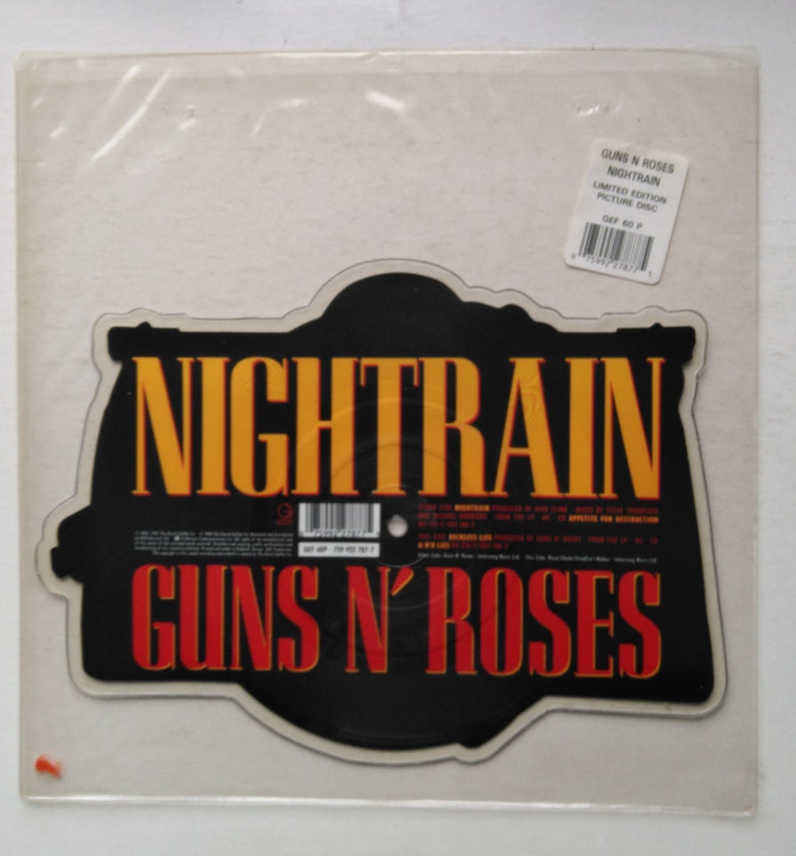 Single, Guns N' Roses, Nightrain SHAPED DISC