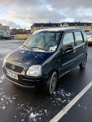 Opel Agila, 1,2 16V Family, Benzin, 2003, km 477000, sort, træk, nysynet, ABS, 5-dørs, centrallås, s