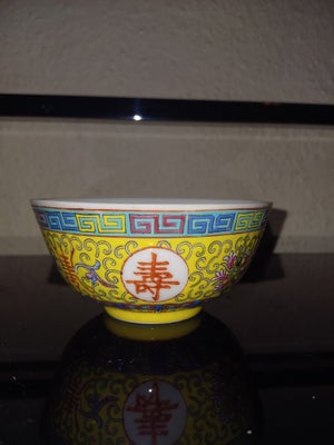 Keramik, Sjælden skål 11x6 cm, Kinesisk, I fin stand