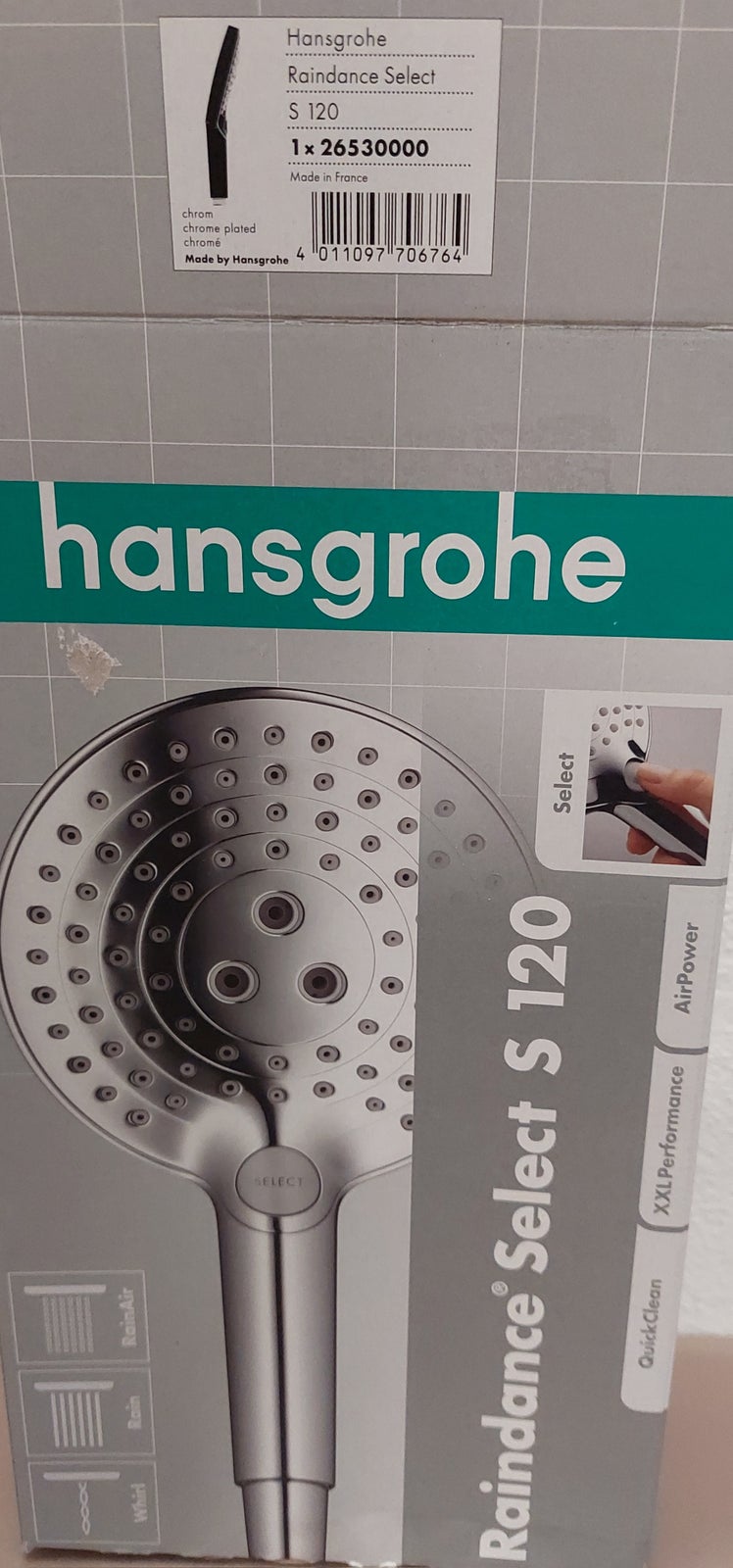 Brusehoved, Hansgrohe raindance select S 120