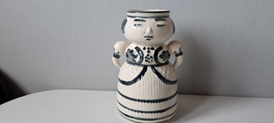 Keramik, Pottedame, Måske Tysk, Pottedame måske tysk. Hel og fin. Højde Ca. 19,6 cm. Dia. Top Ca.  7