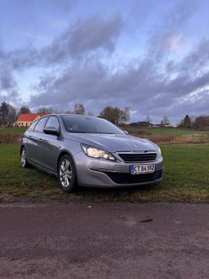 Peugeot 308, Diesel, 2017, km 172000, grå, 5-dørs, st. car., Peugeot 308 1.6 BLUEHDI 120 HK SW fra 2