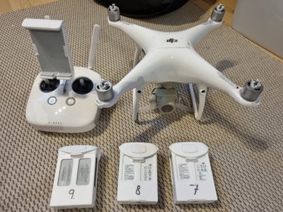 Drone, DJI Phantom 4 PRO, Phantom 4 PRO incl. 3 batterier, ladehub til tre batterier, 6 filtre, 3 sæ