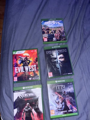 Diverse xbox spil, Xbox Series X, action, Sælger de her 5 spil 
Evil west (150)
Dishonored 2 (100)
J