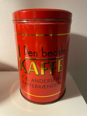 Dåser, Kaffedåse fra P.E. Andersen, Den bedste kaffe - meget flot stand