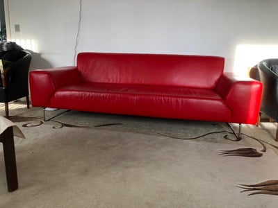 Sofa, læder, Ilva, 3 personers sofa 
Ægtelæder fra Ilva 

Hentes i Fjenneslev 