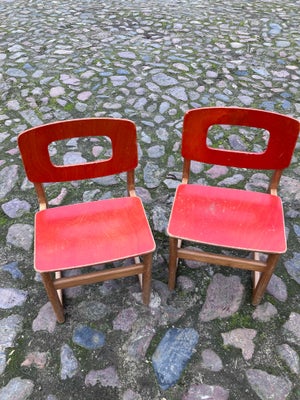 Børnestole, 4 ældre børnehavestole. Fejler intet - BYD.