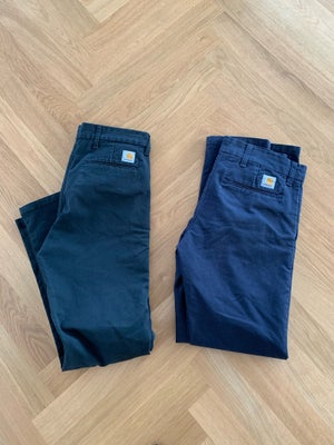 Bukser, Carhartt , str. 30, Sort, navy, 30/32, Begge par brugt sparsomt og i rigtig fin stand