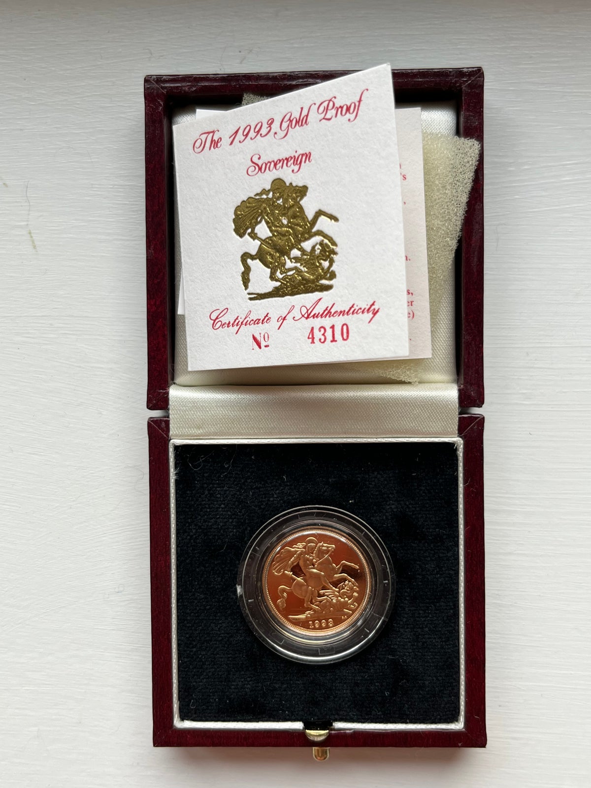 Guld mønt - 1993 Elizabeth II Gold Proof Sovereign