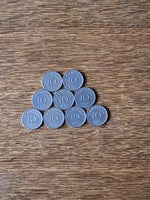 Danmark, mønter, 9x10 ØRE