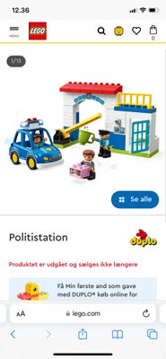 Lego Duplo, 10902 Politistation, DUPLO sæt nr 10902 (udgået)
Alle dele er der.
Med lys og sirenelyd 