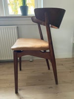 Spisebordsstol, Teak / læder, Helge Sibast
