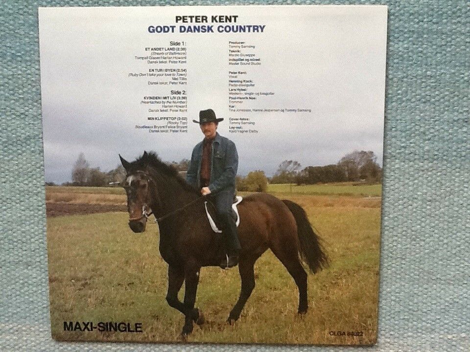 Maxi-single 12", Peter Kent, - godt dansk country !