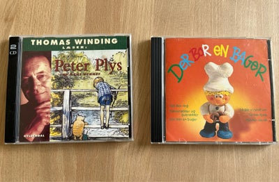 Thomas Winding: Peter Plys og Der bor en bager, børne-CD, Peter Plys, oplæst af Thomas Winding, dobb