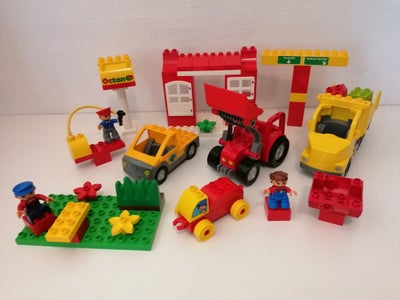 Lego Duplo, Køretøjer, Forskellige Køretøjer samt figurer og klodser, Sælges som vist på billedet

