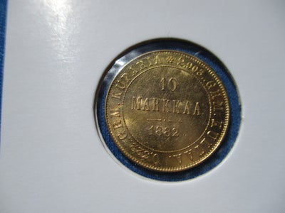 Skandinavien, mønter, 10 Markkaa, 1882, Guld 10 Markkaa 1882 GULD