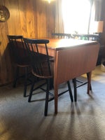 Spisebord m/stole, Teaktræ, b: 70 l: 100