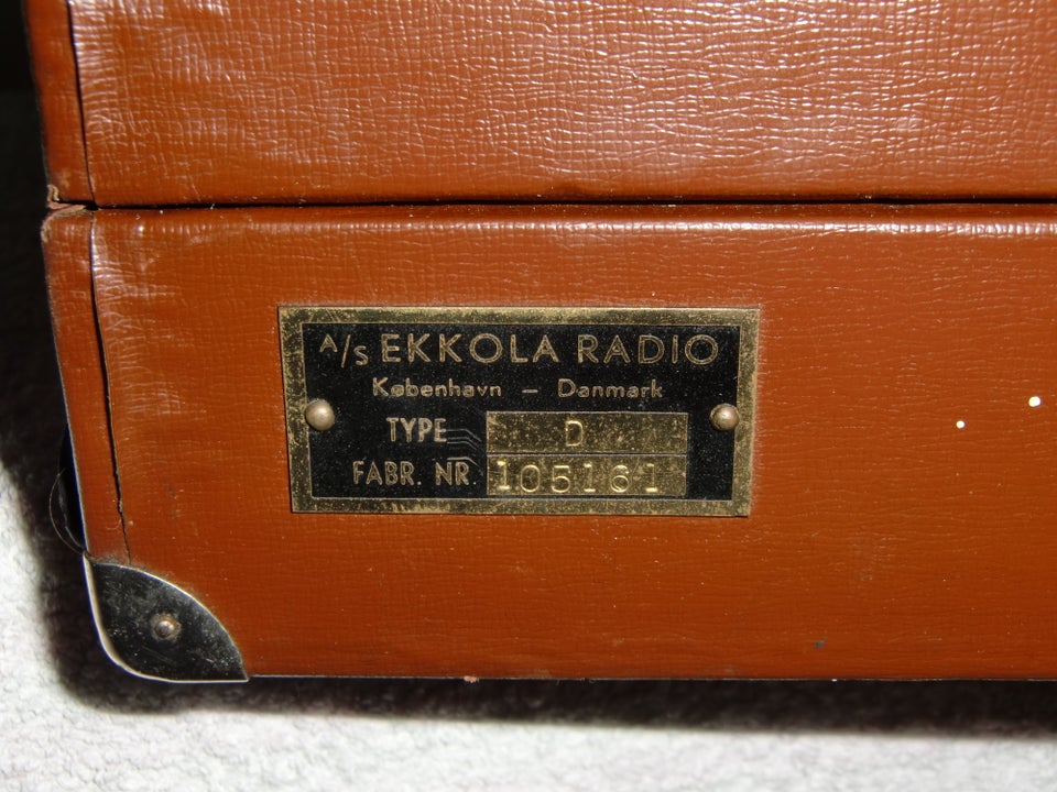 Radio, Ekkola Radio model D trådoptager.