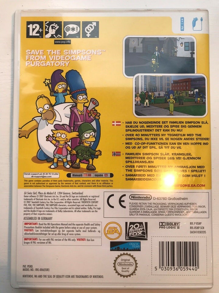 The Simpsons Game - wii, Nintendo Wii, anden genre